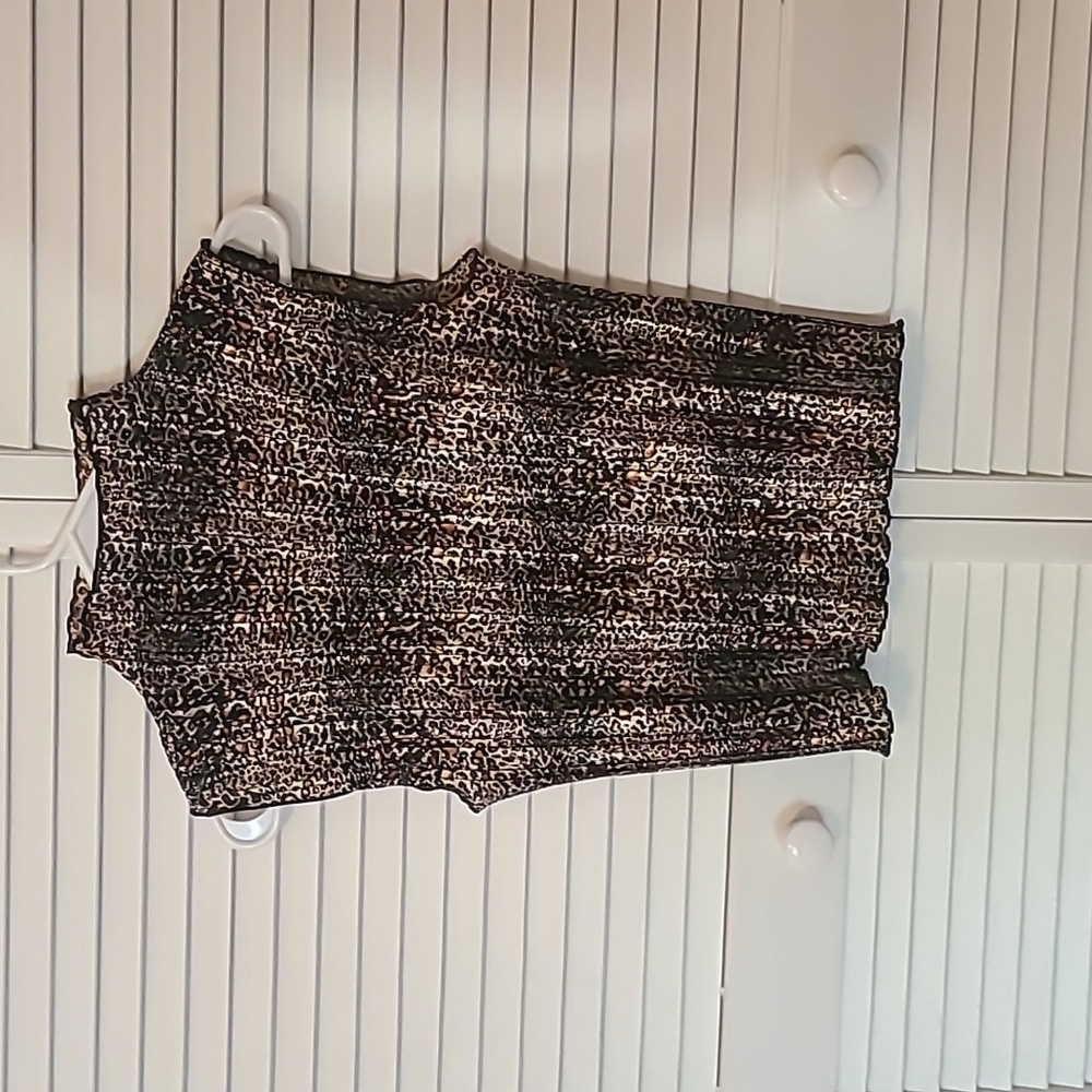 High Neck Jaguar Tank Top Blouse